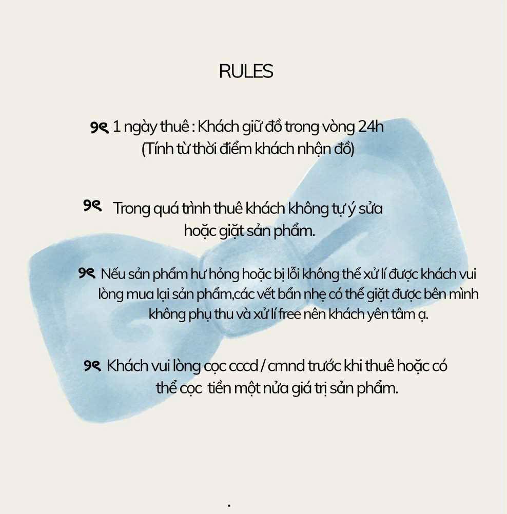 Quy định thuê đồ